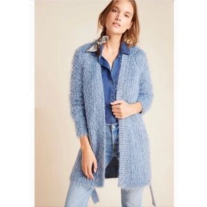 Anthropologie Larkin Blue Shimmer Cardigan NWOT